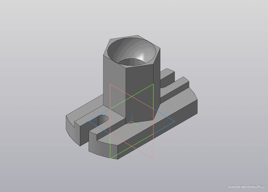 3D модель опоры промежуточного вала коробки передач станка 6Р82