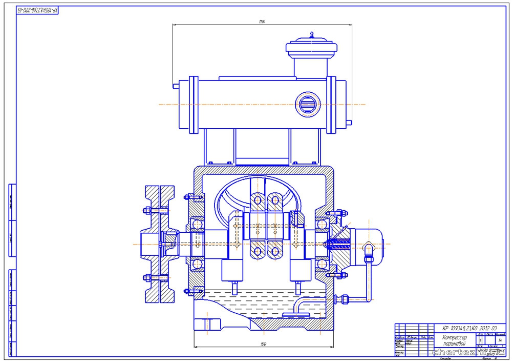 Курсовой проект - Поршневой компрессор соединение шатун поршень