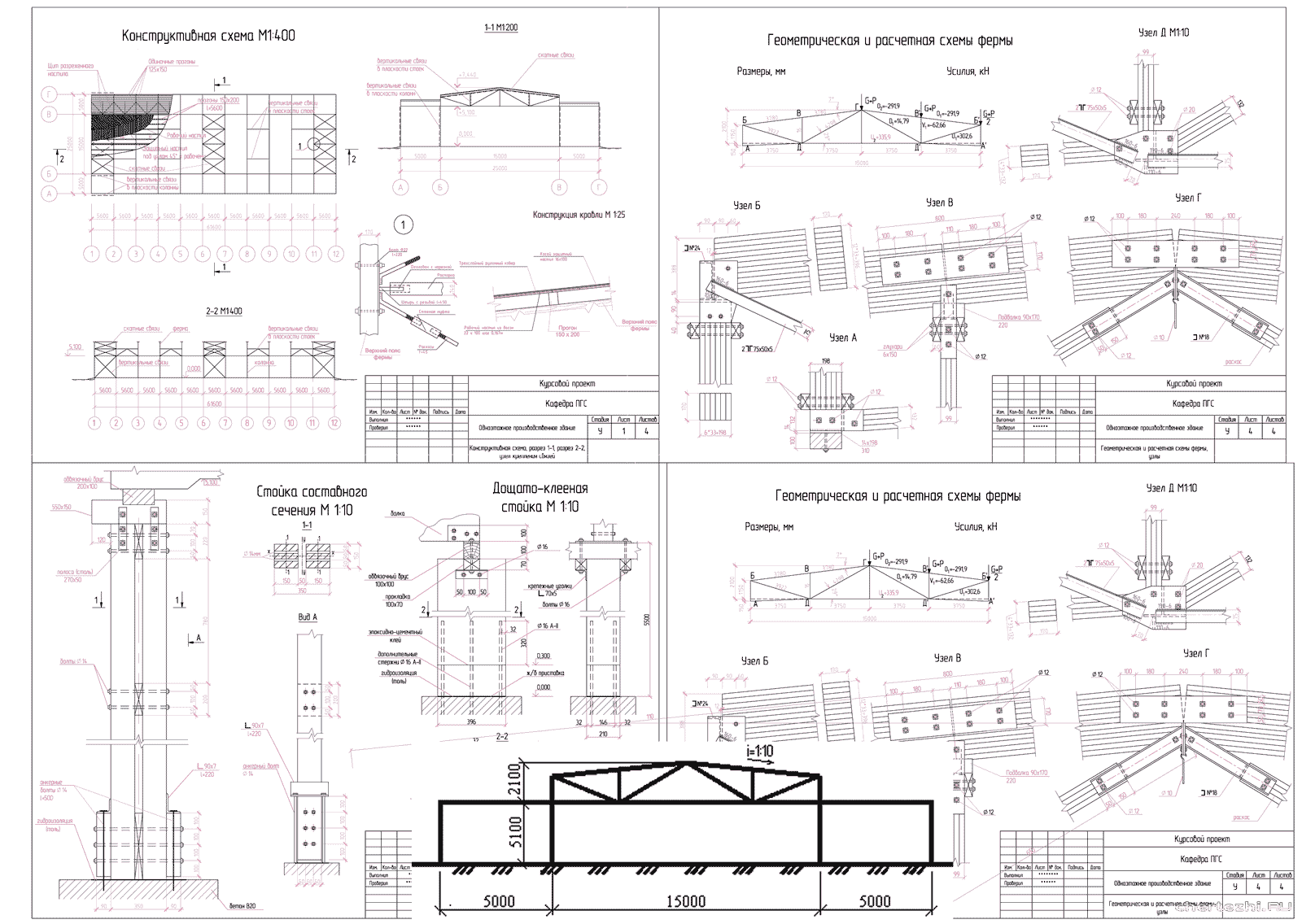 Курсовой проект - Проектирование одноэтажного промышленного здания