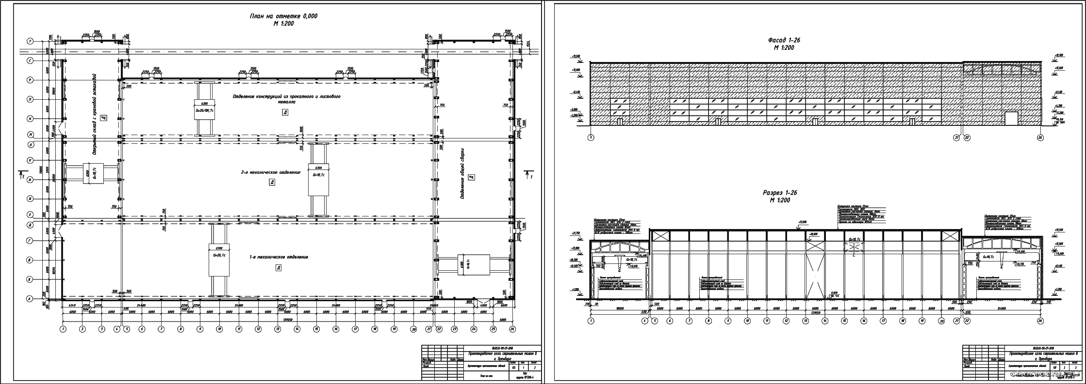 Курсовой проект - Проектирование цеха строительных машин 139,05 х 79,80 м в г. Оренбург