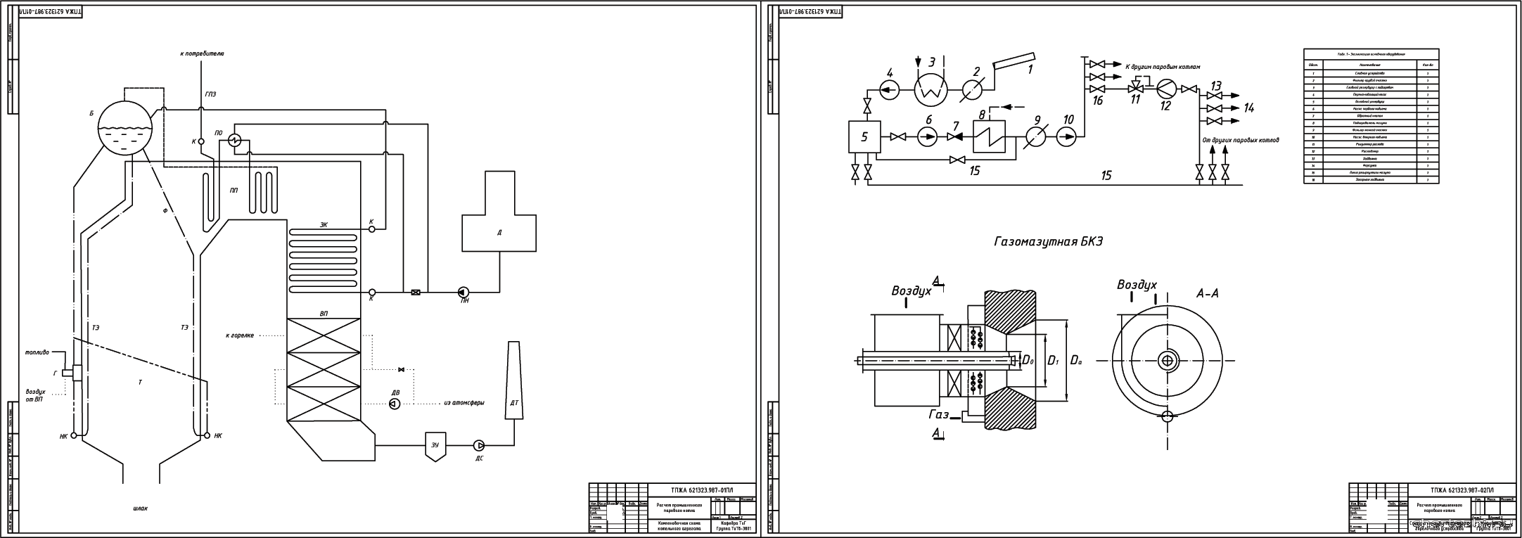 Курсовой проект - Расчет промышленного парового котла Е-35-40 (БМ-35М)