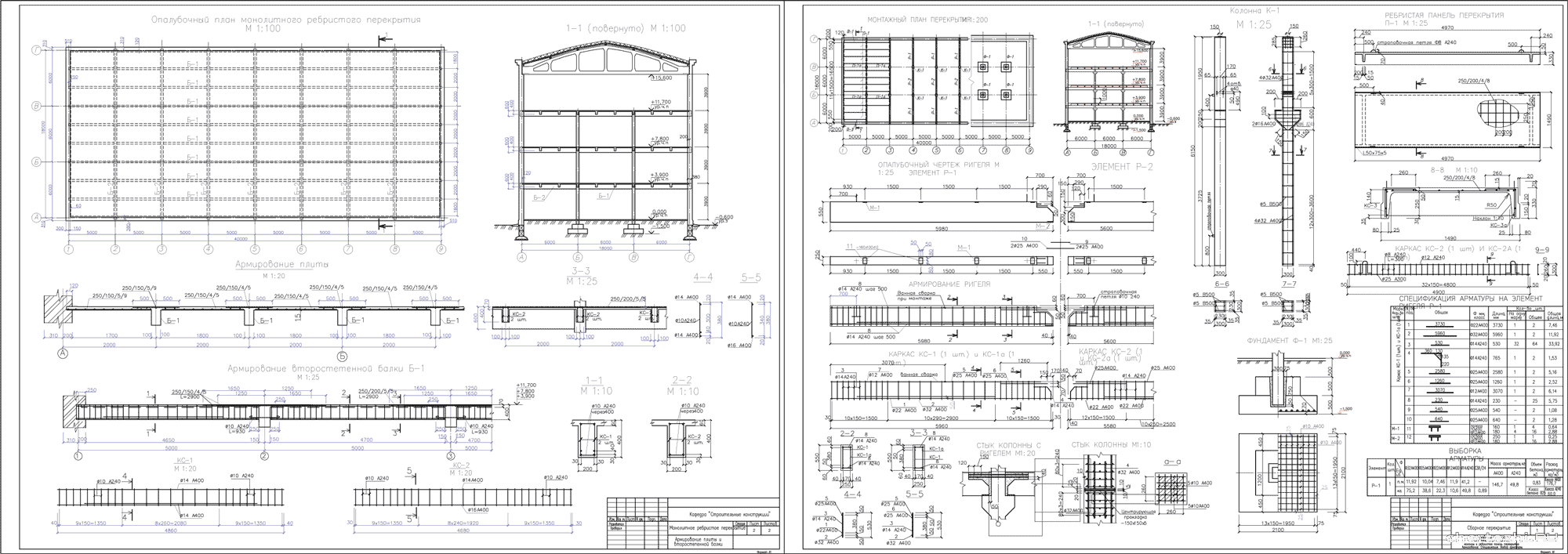 Курсовая работа по теме Примеры расчета железобетонных конструкций многоэтажного каркасного здания