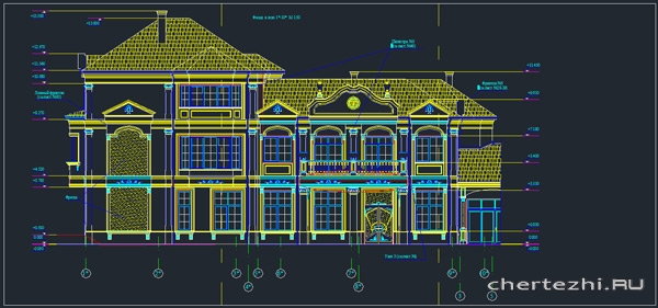 Частный дом - детальная разработка фасадов