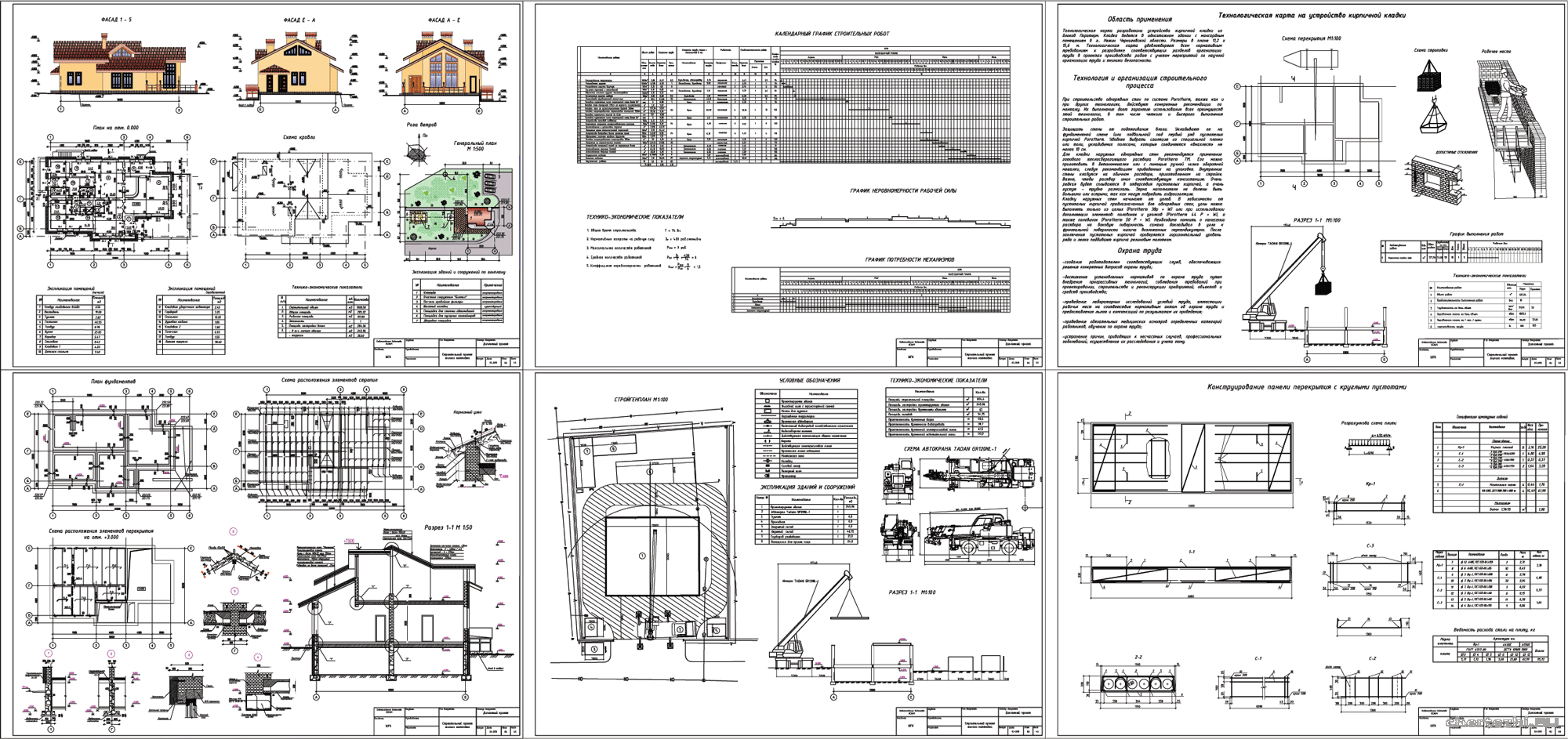 Дипломный проект - Одноэтажный коттедж с чердаком и подвальным пространством