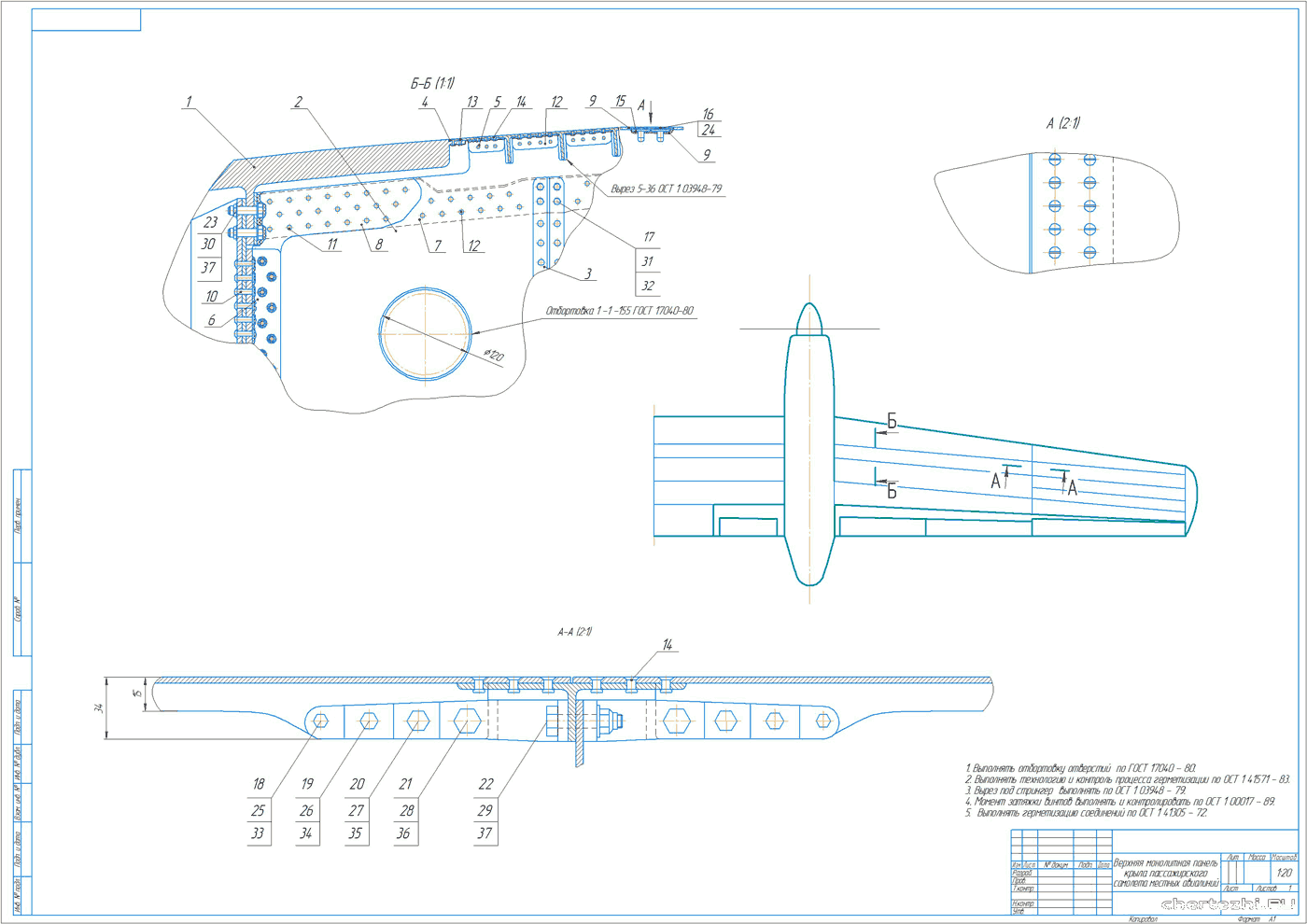 Розрахунково-графічна робота - Проектування стислої панелі крила літака